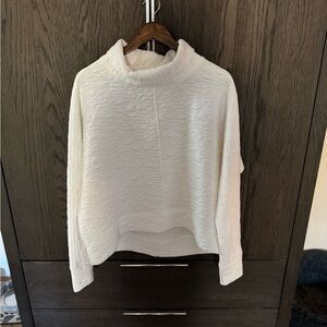 Zella Carey Quilted Funnel Neck Pullover Large NWOT